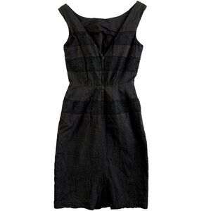 Vintage Victorian style Lou‑Ette Gothic Black Cotton Lace Dress Steampunk Vibe